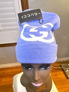 Lavender Knit Beanie with White Logo